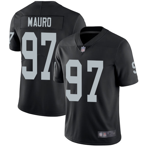 Men Oakland Raiders Limited Black Josh Mauro Home Jersey NFL Football #97 Vapor Untouchable Jersey->nfl t-shirts->Sports Accessory